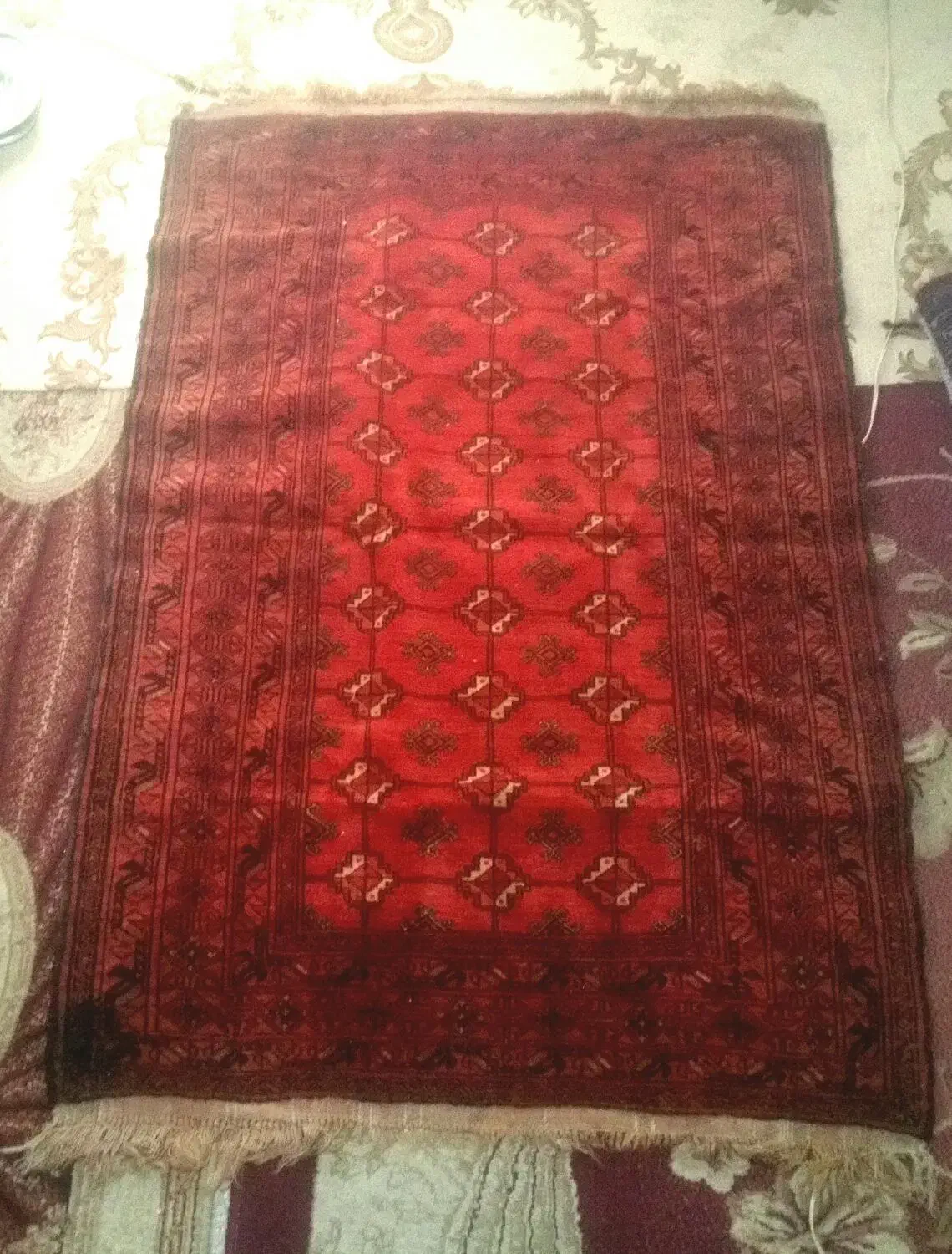 قالیچه ترکمن دستباف|فرش|شهریار, شهریار|دیوار