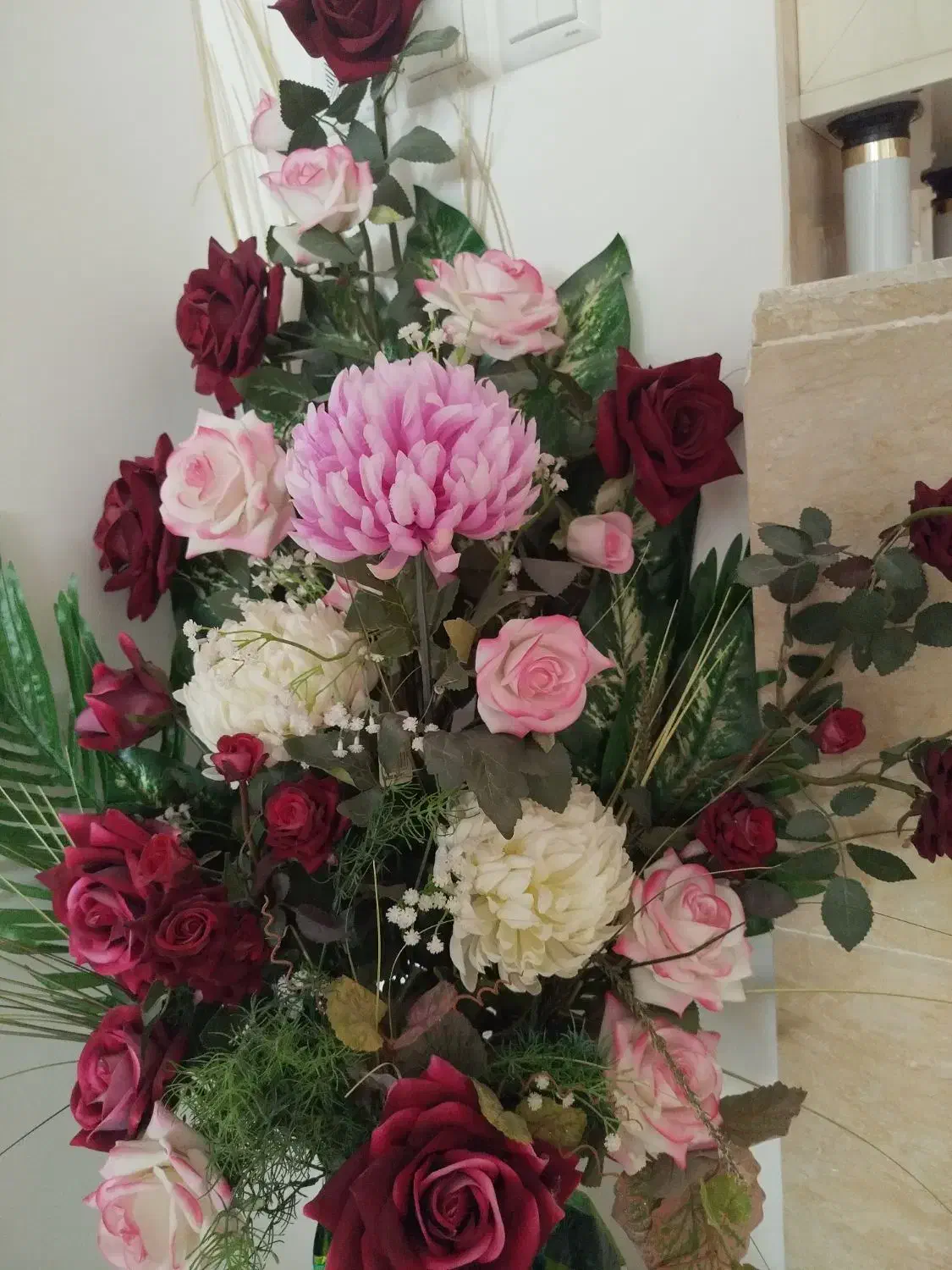 گل های مخملی|گل مصنوعی|سلماس, |دیوار