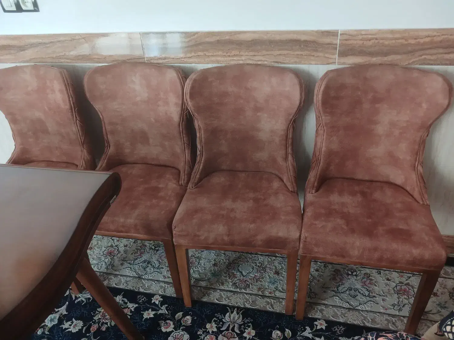 میز ناهار خوری ۴ نفره|میز و صندلی غذاخوری|کنگاور, |دیوار