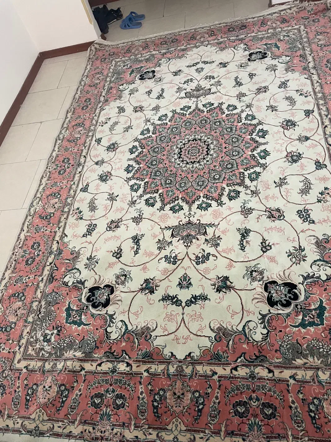 فرش ۹ متری کاشان کرم رنگ|فرش|تهران, اکباتان|دیوار