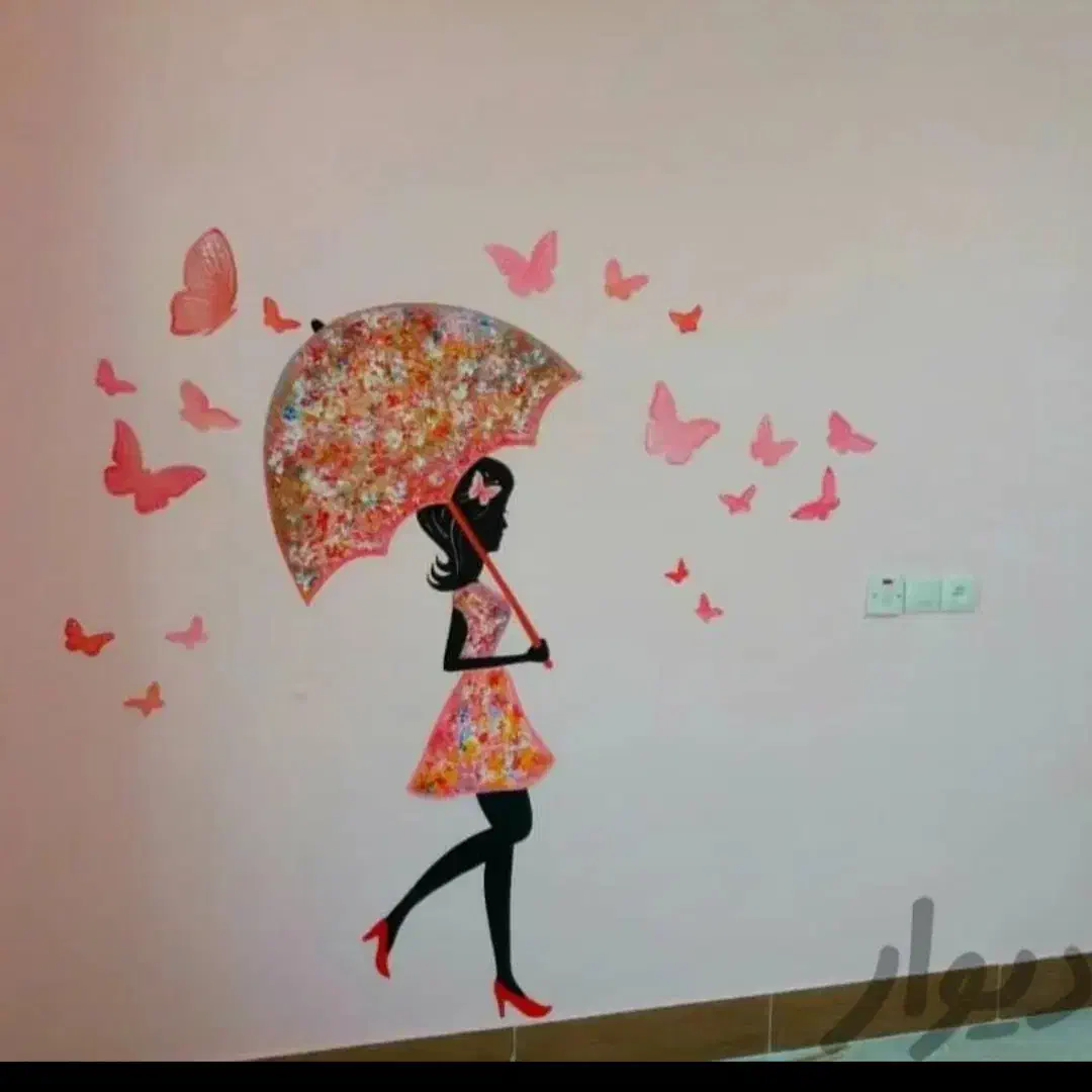 نصب و فروش کاغذ دیواری پوستر نقاشی ساختمان و کناف|خدمات پیشه و مهارت|شیراز, ترمینال باربری|دیوار