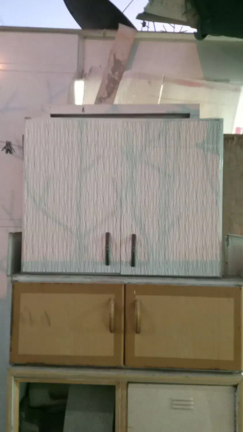 کابینت فلزی نونو ۸۰ سانتی و ۱عدد کابینت جای هود|مصالح و تجهیزات ساختمان|شوش, |دیوار