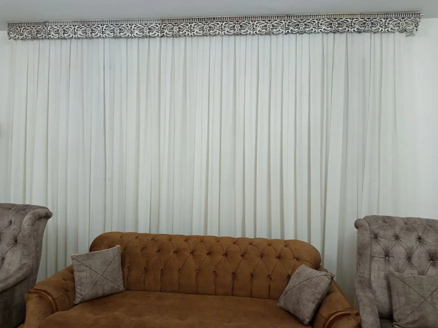 پرده حریر ساده|پرده، رانر، رومیزی|کرج, شهرک یاس جنوبی|دیوار