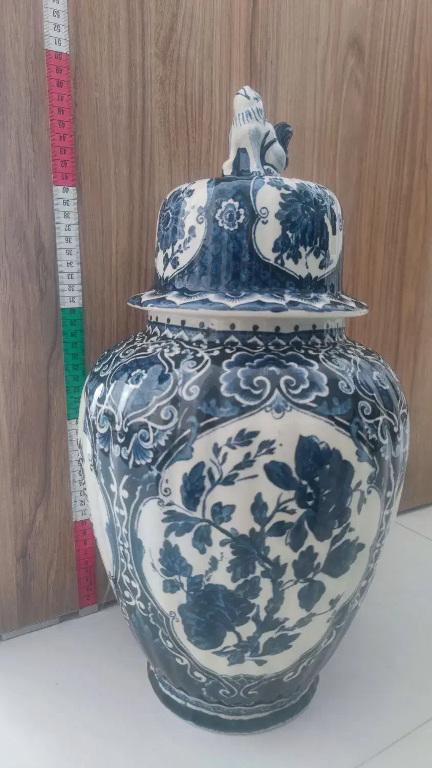 گلدان قدیمی بلژیکی ۴۷ سانتی، تمیز و خاص برای دکور|کلکسیون اشیاء عتیقه|قزوین, |دیوار