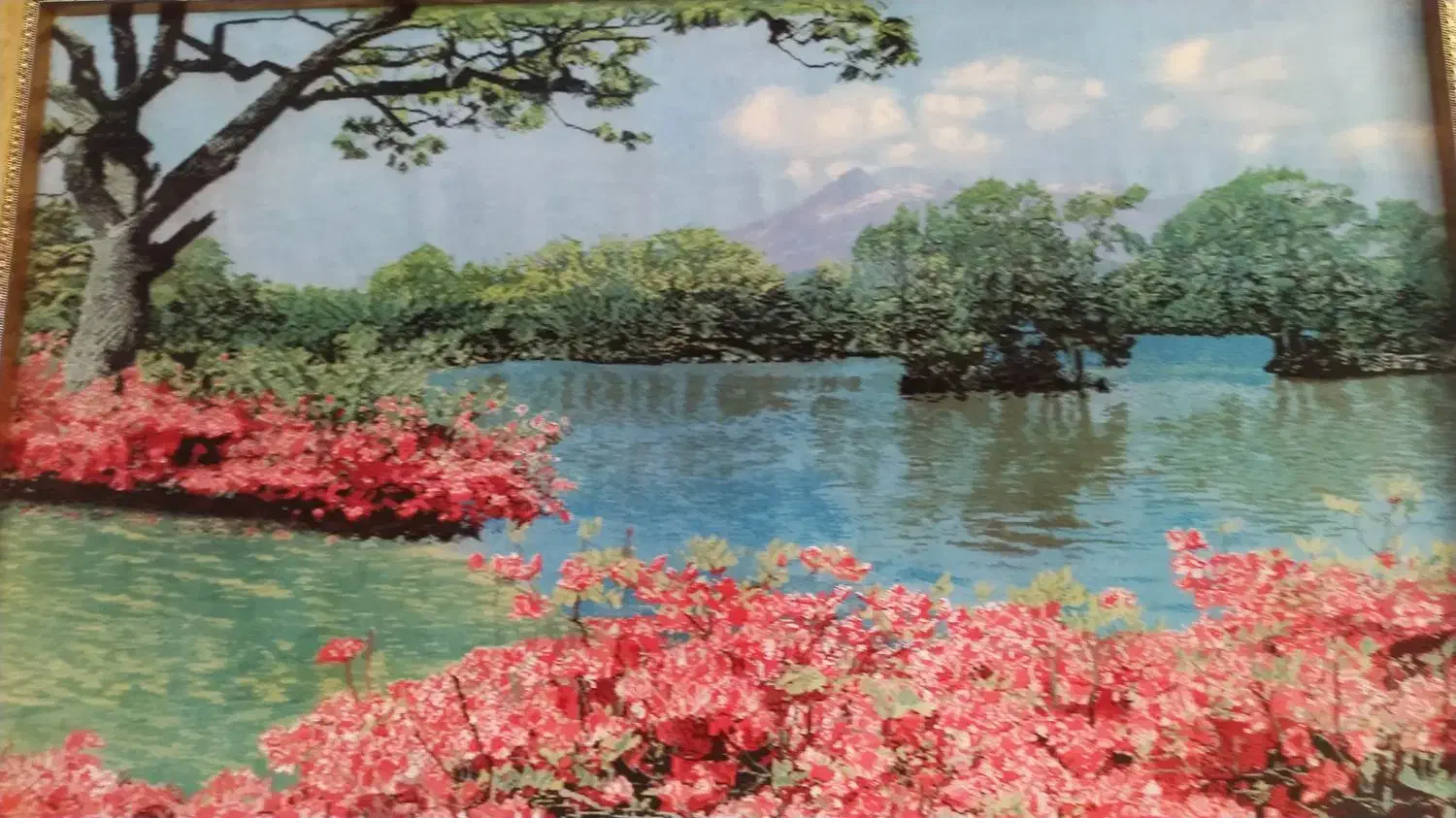 تابلو فرش دستباف تبریز رج ۶۰ منظره|تابلو فرش|اسلام‌شهر, شهرک واوان|دیوار