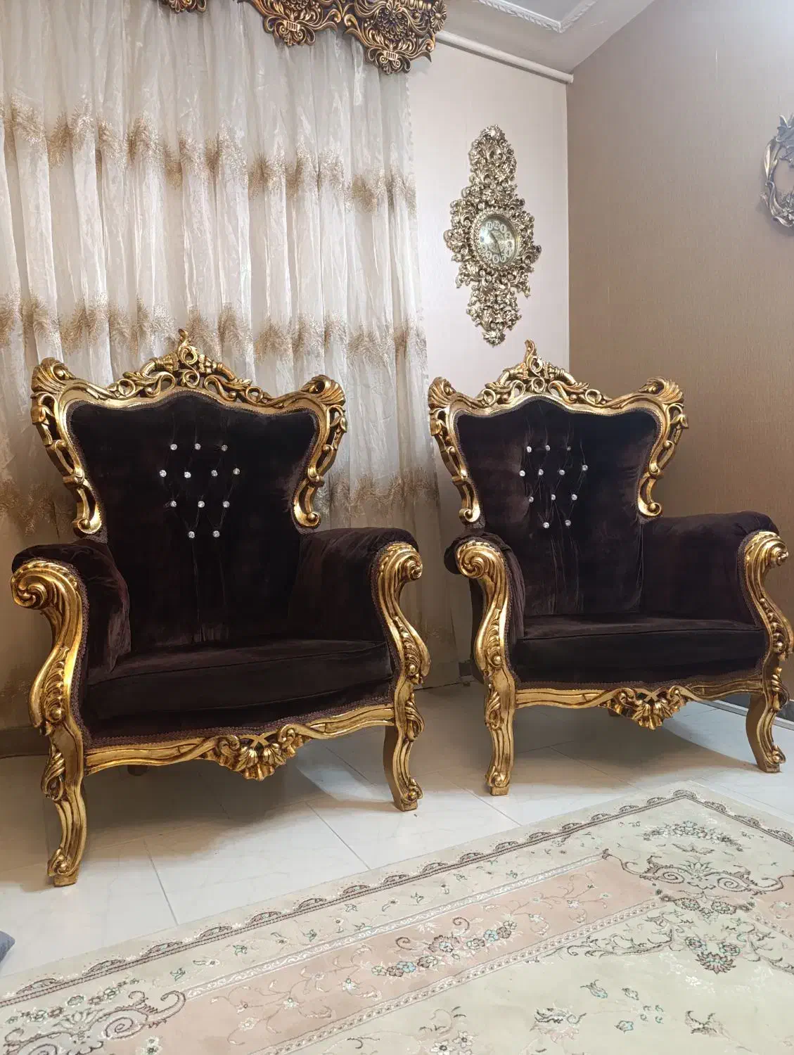 مبلمان 9نفره|مبلمان خانگی و میز عسلی|رباط‌کریم, رباط‌کریم|دیوار