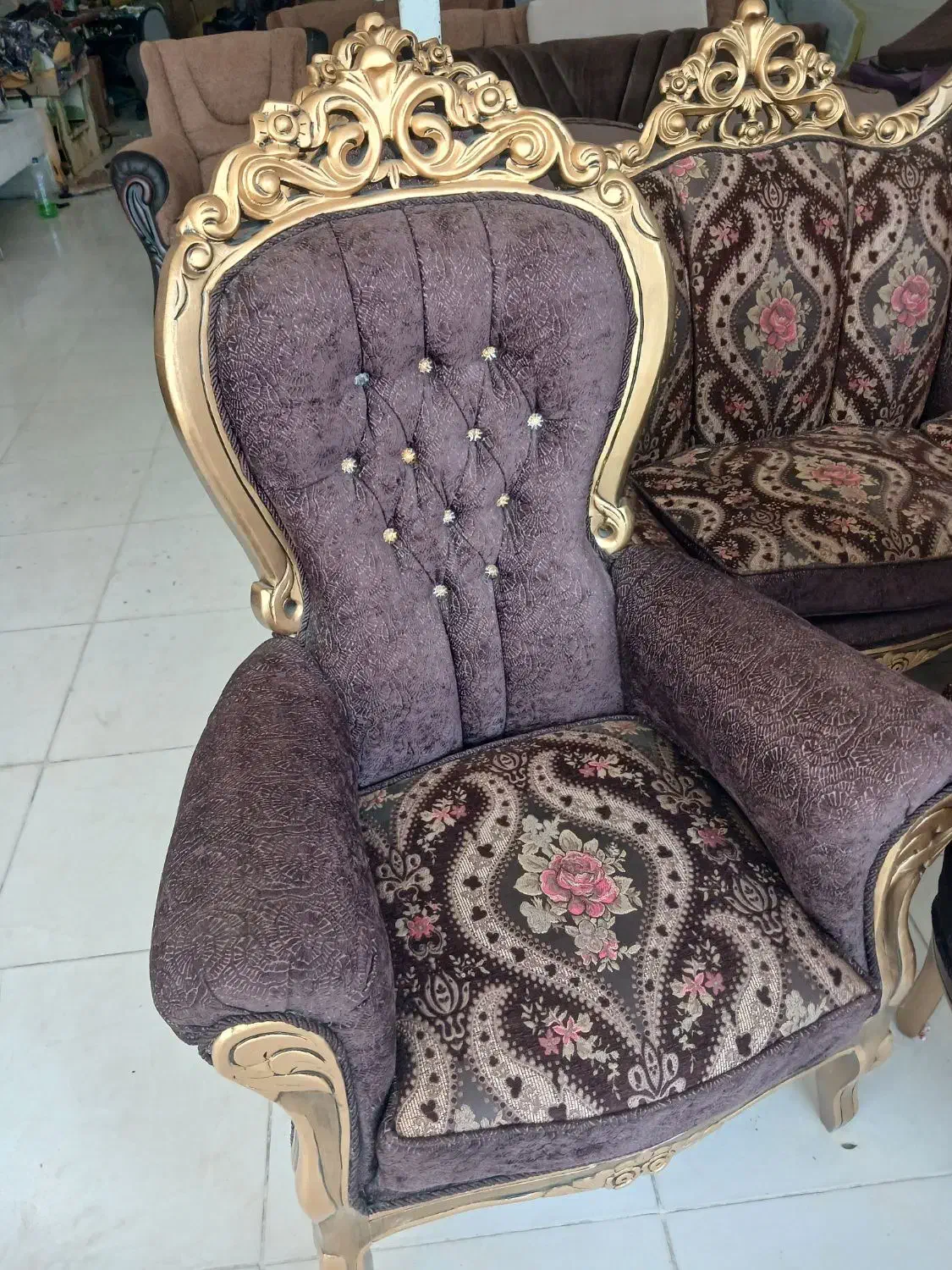 مبل نه نفره استیل در حد نو|مبلمان خانگی و میز عسلی|لنجان, |دیوار