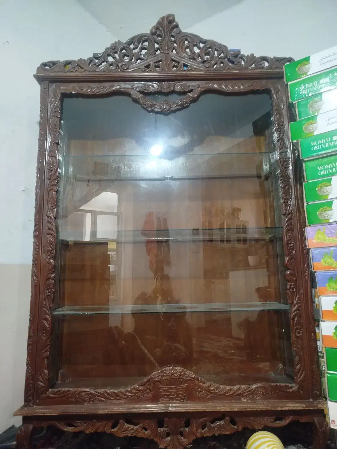 بوفه تمام چوب|بوفه، ویترین، کنسول|کاشمر, |دیوار