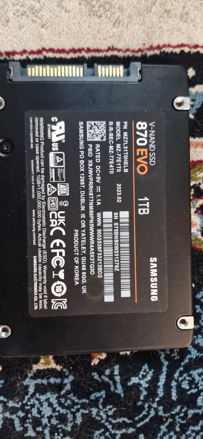 SSD EVO 870 1T|قطعات و لوازم جانبی رایانه|تهران, امام حسین|دیوار