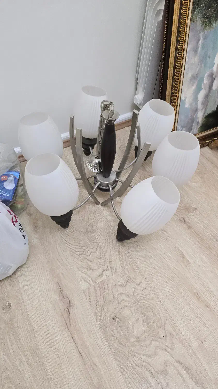 ۲ عدد لوستر ۶ شاخه|لوستر و چراغ آویز|گرگان, |دیوار