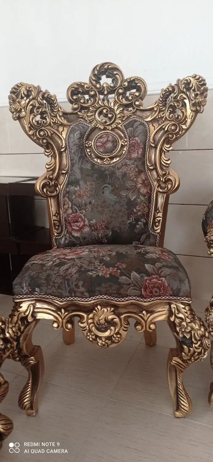 فروش مبل ۹نفره سلطنتی به همراه غذاخوری شیک ۸نفره|مبلمان خانگی و میز عسلی|لواسان, |دیوار