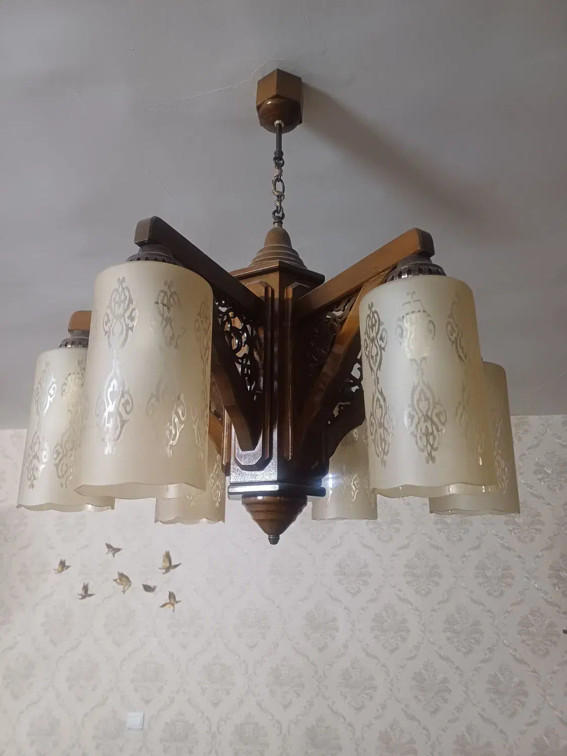 لوستر چوبی|لوستر و چراغ آویز|ابهر, |دیوار