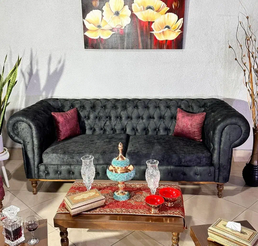 مبل چستر فیلد اصل تمام لمسه دستی شرکتی 7 نفره|مبلمان خانگی و میز عسلی|سنندج, |دیوار