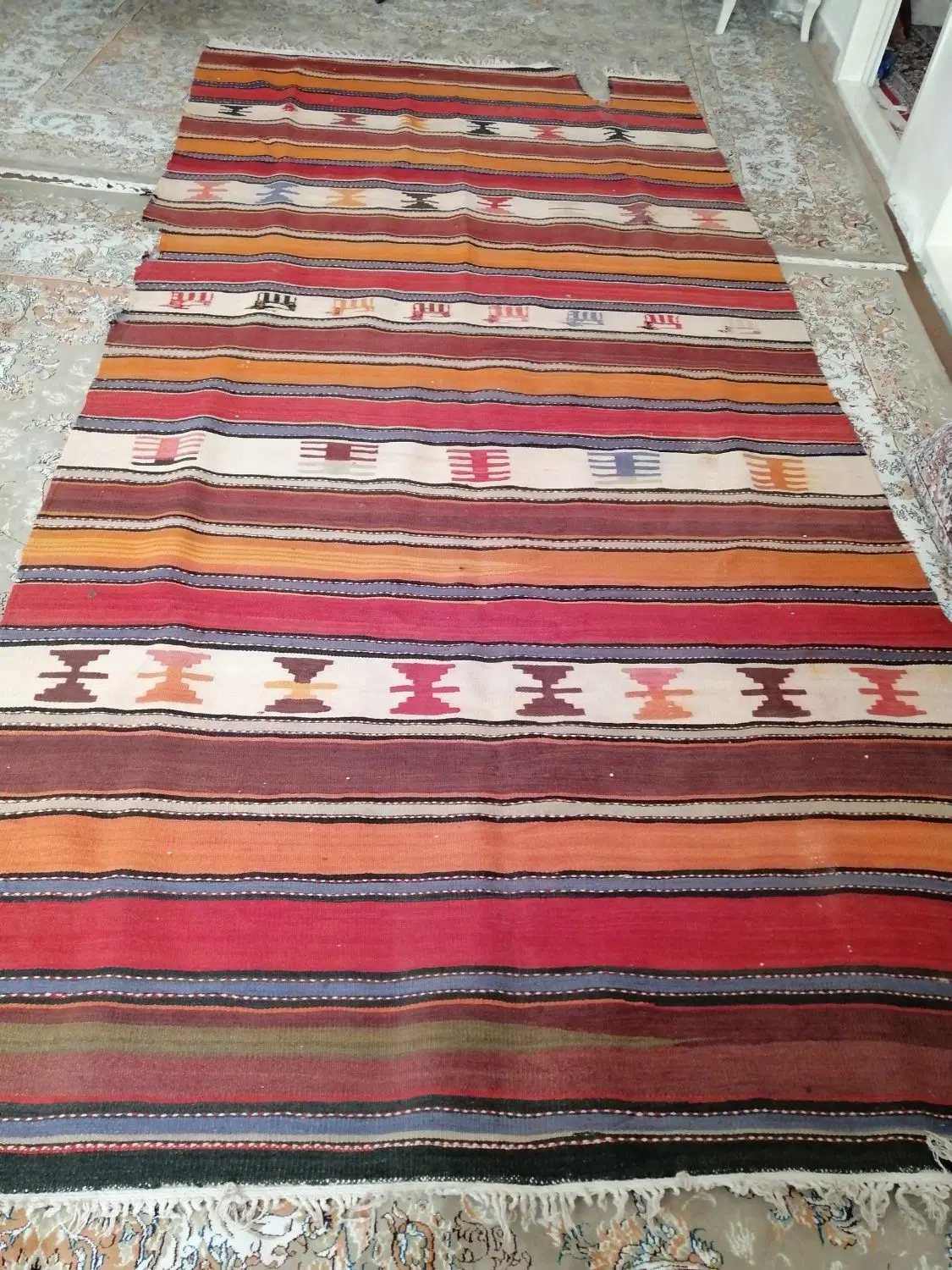 گلیم دست بافت قدیمی|گلیم، جاجیم، گبه|مشهد, گاز|دیوار