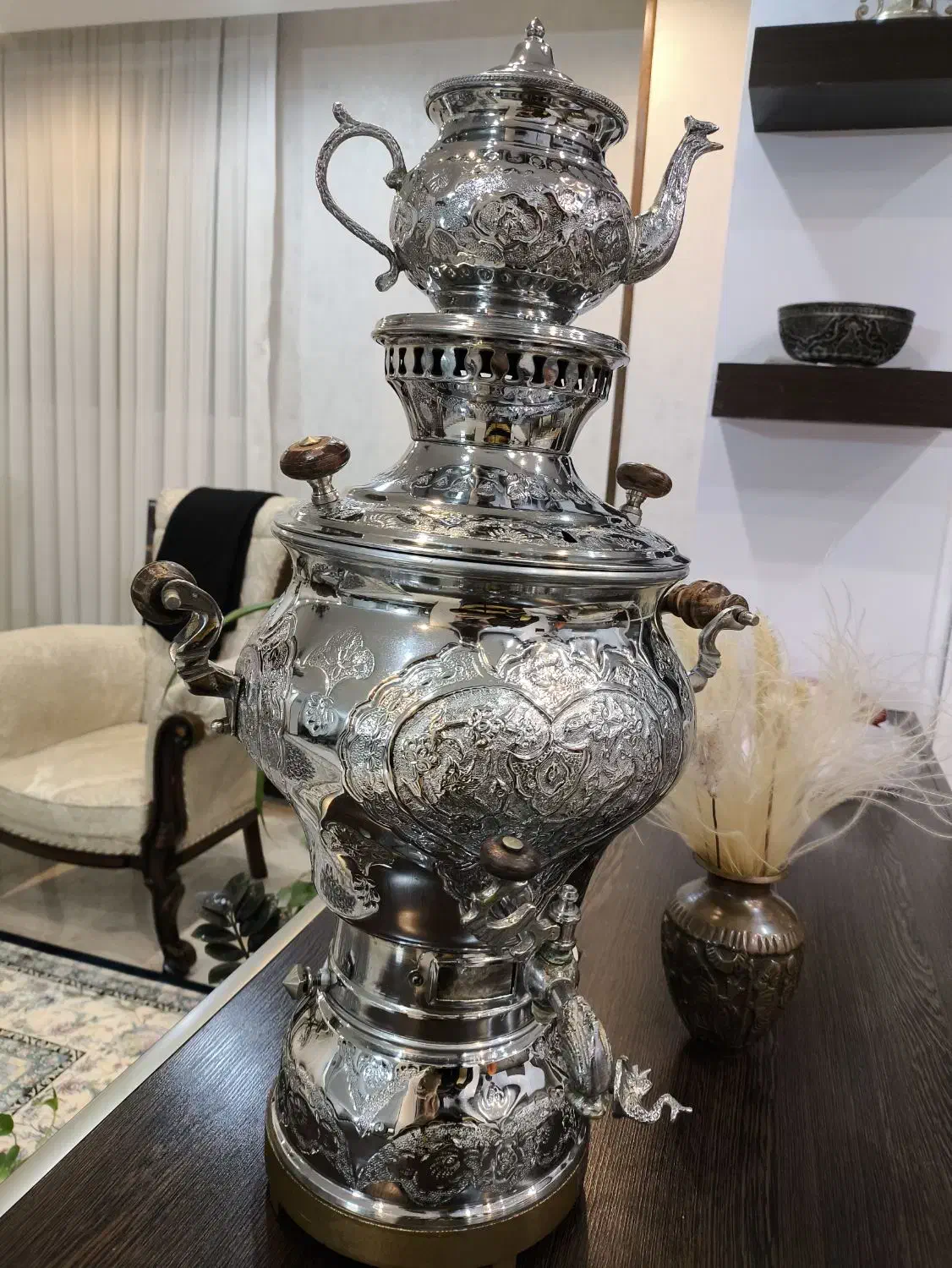 سماور با قوری ورقه ضخیم|سماور، چایساز، قهوهساز|اصفهان, مولوی|دیوار