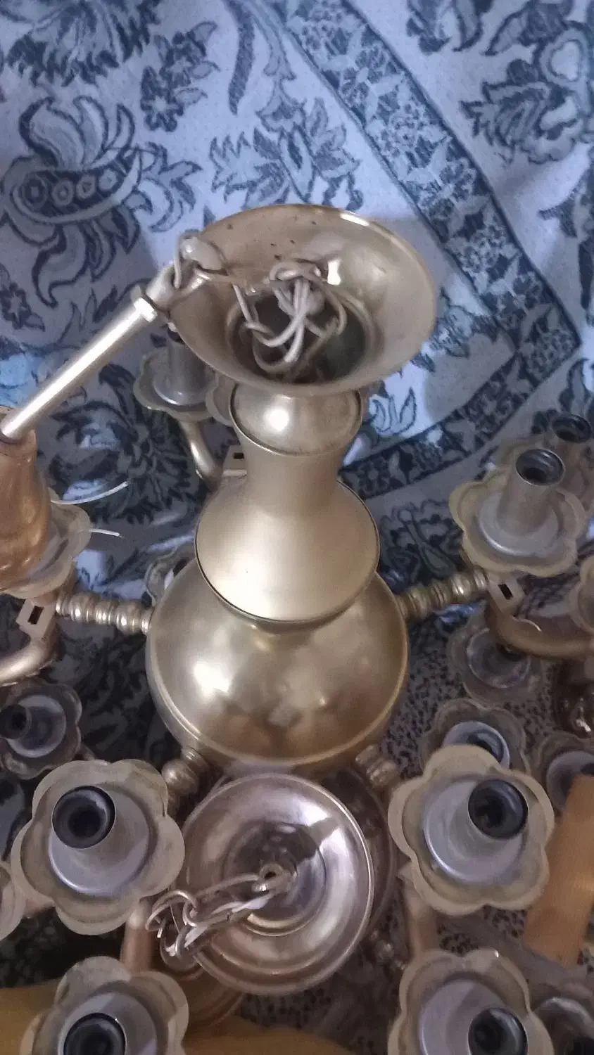 خرید و فروش لوستر آبکاری طلایی شمعدان|لوستر و چراغ آویز|تهران, تهرانپارس غربی|دیوار