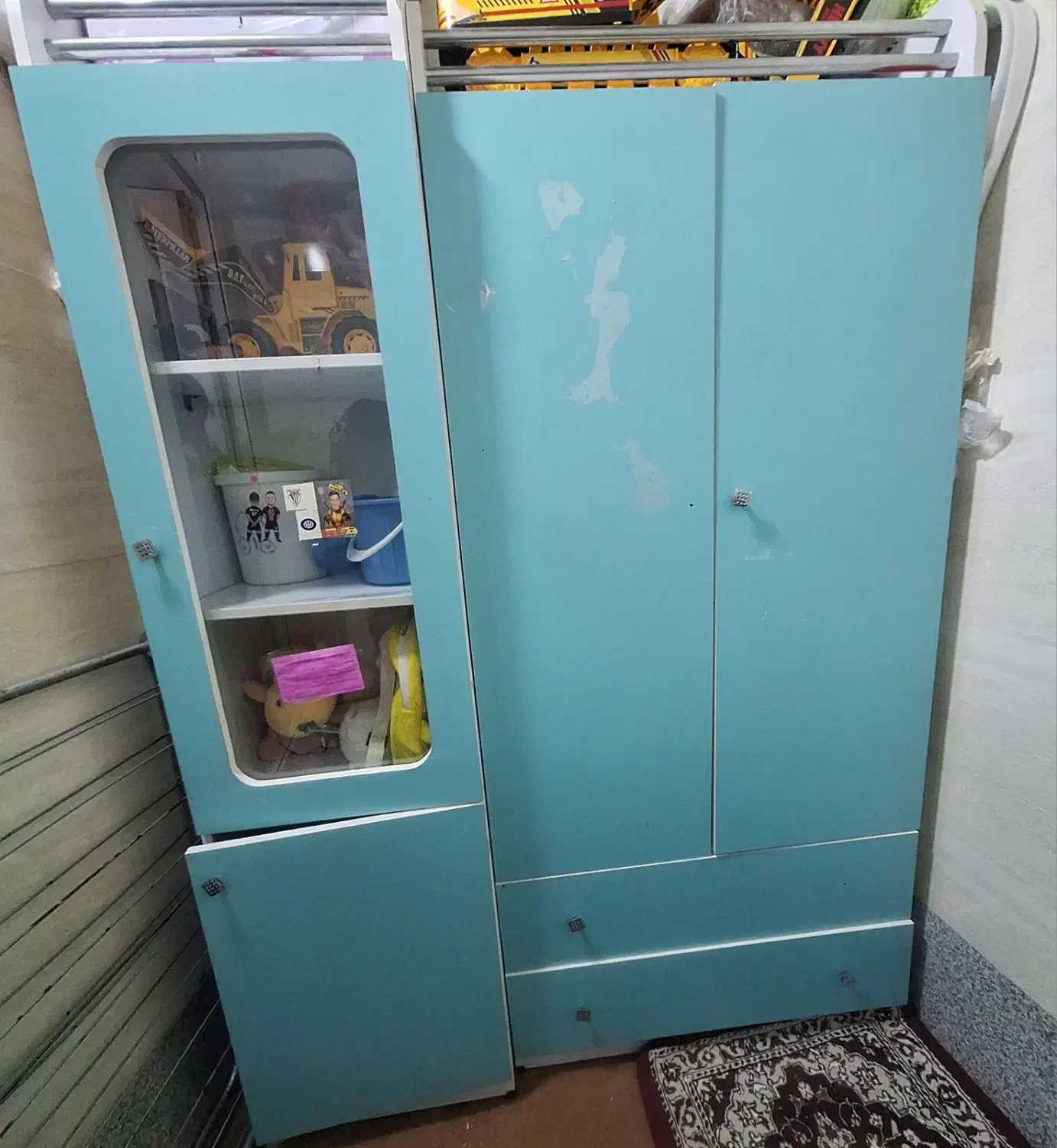 کمد کودک سه تیکه|جاکفشی، کمد، دراور|خرمدره, |دیوار