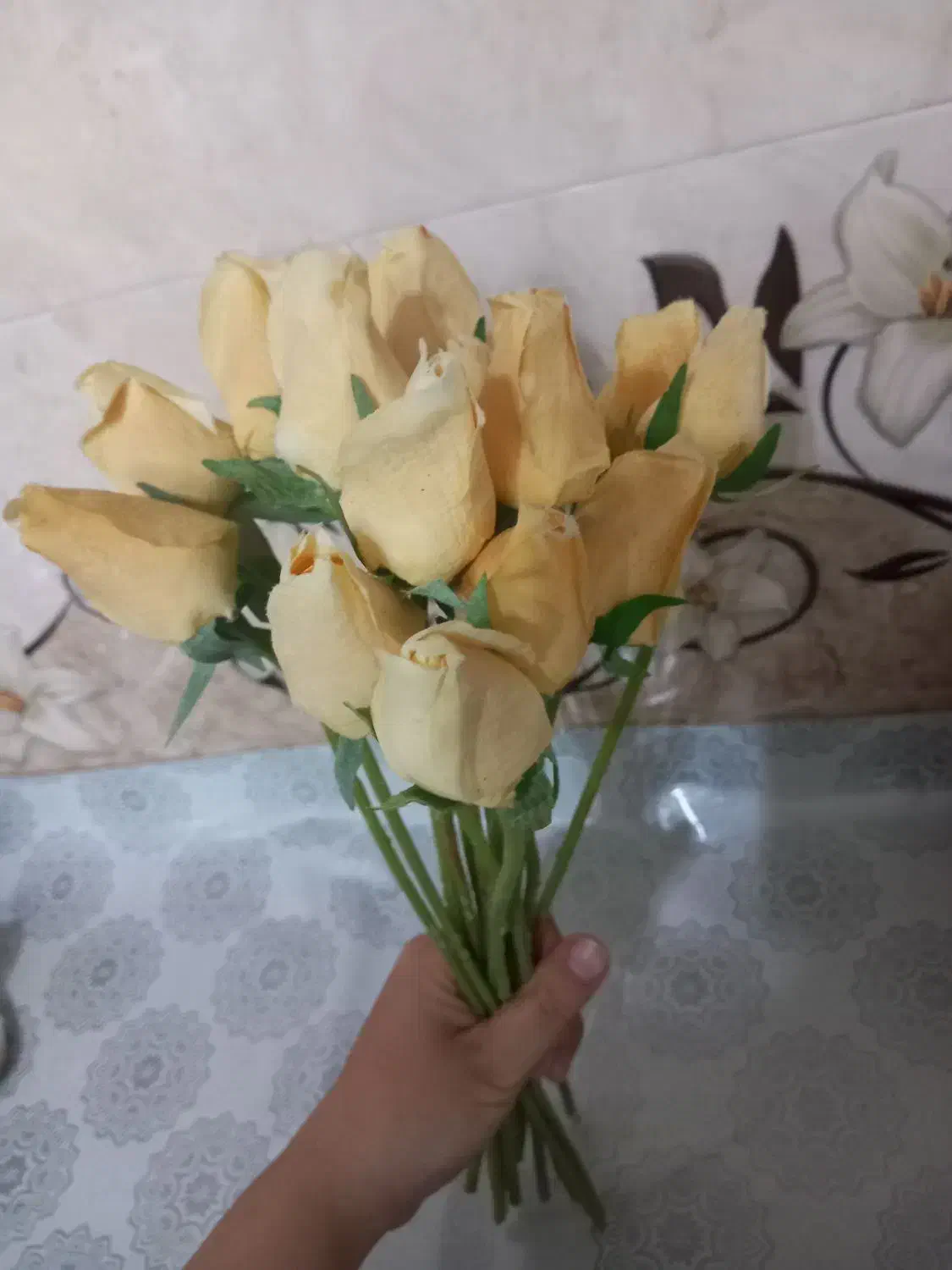 گل رز|گل مصنوعی|بروجرد, |دیوار