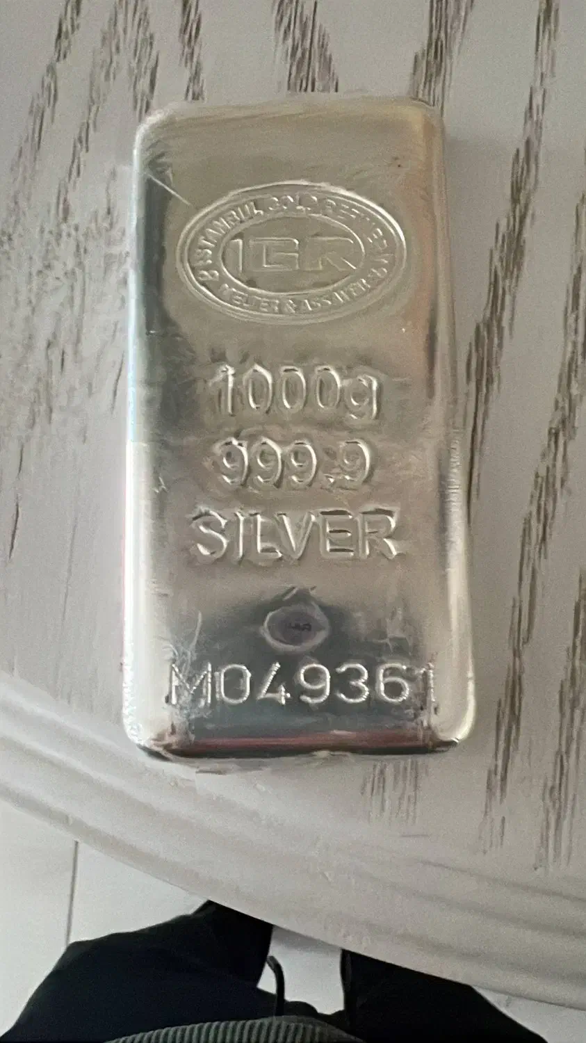 شمش نقره 999.9 برند عیار ترک نو آکبند..چاپ لیزری|جواهرات|اردبیل, |دیوار