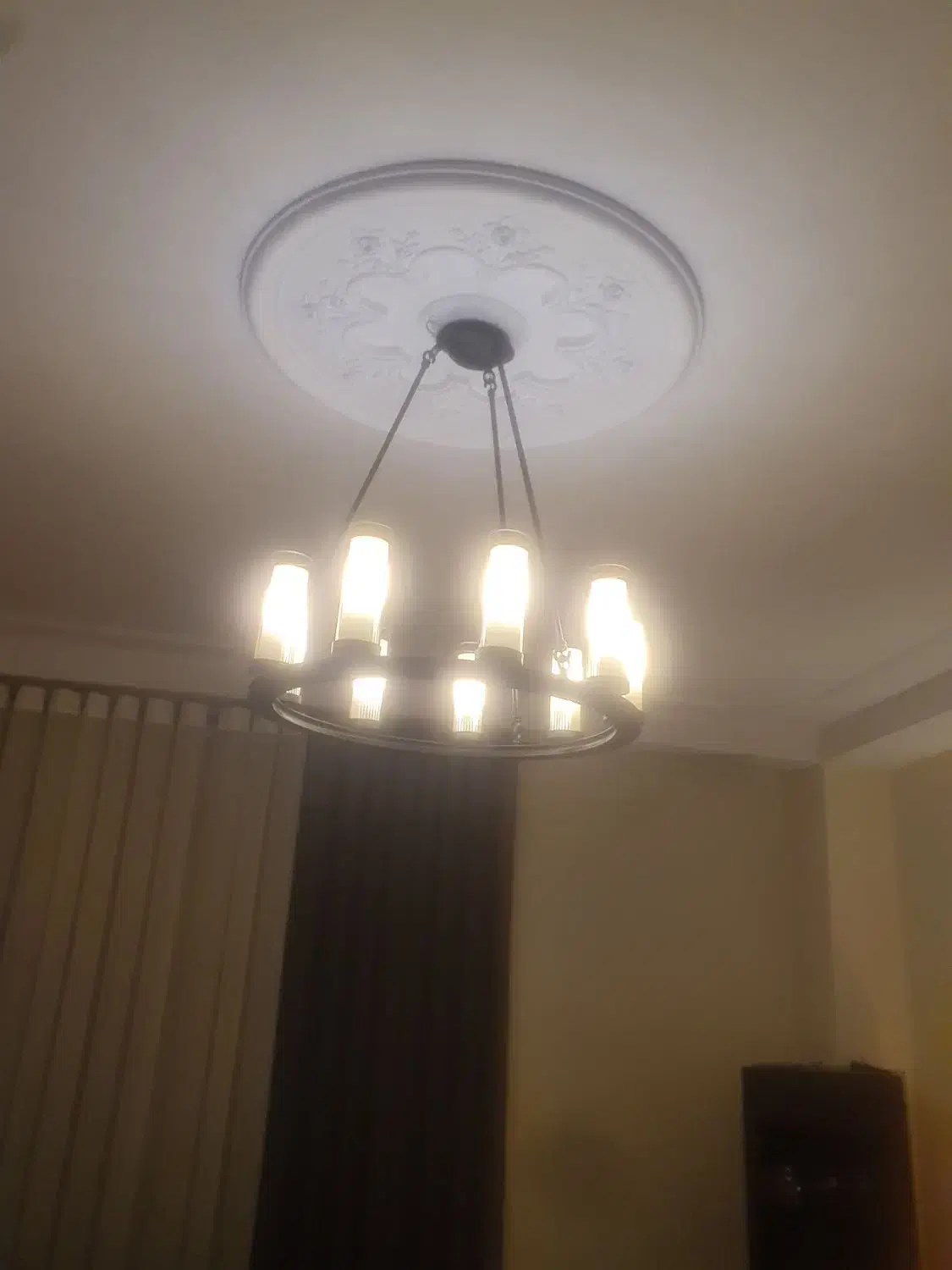 لوستر مدرن ۹ شعله یک جفت|لوستر و چراغ آویز|پردیس, فاز ۸|دیوار