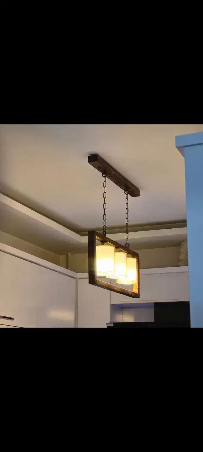 لوستر چوبی|لوستر و چراغ آویز|مشهد, شهید مطهری|دیوار