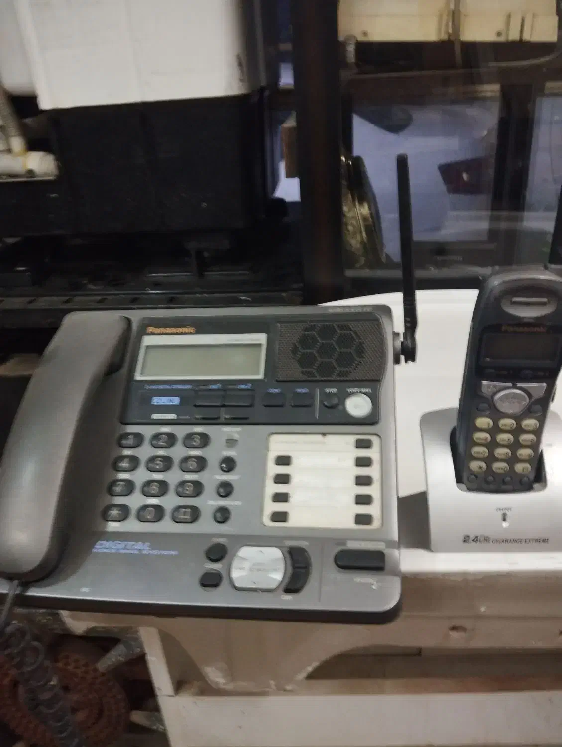 تلفن بی سیم بیسیم پاناسونیک دو لاین|تلفن رومیزی|تهران, خزانه|دیوار