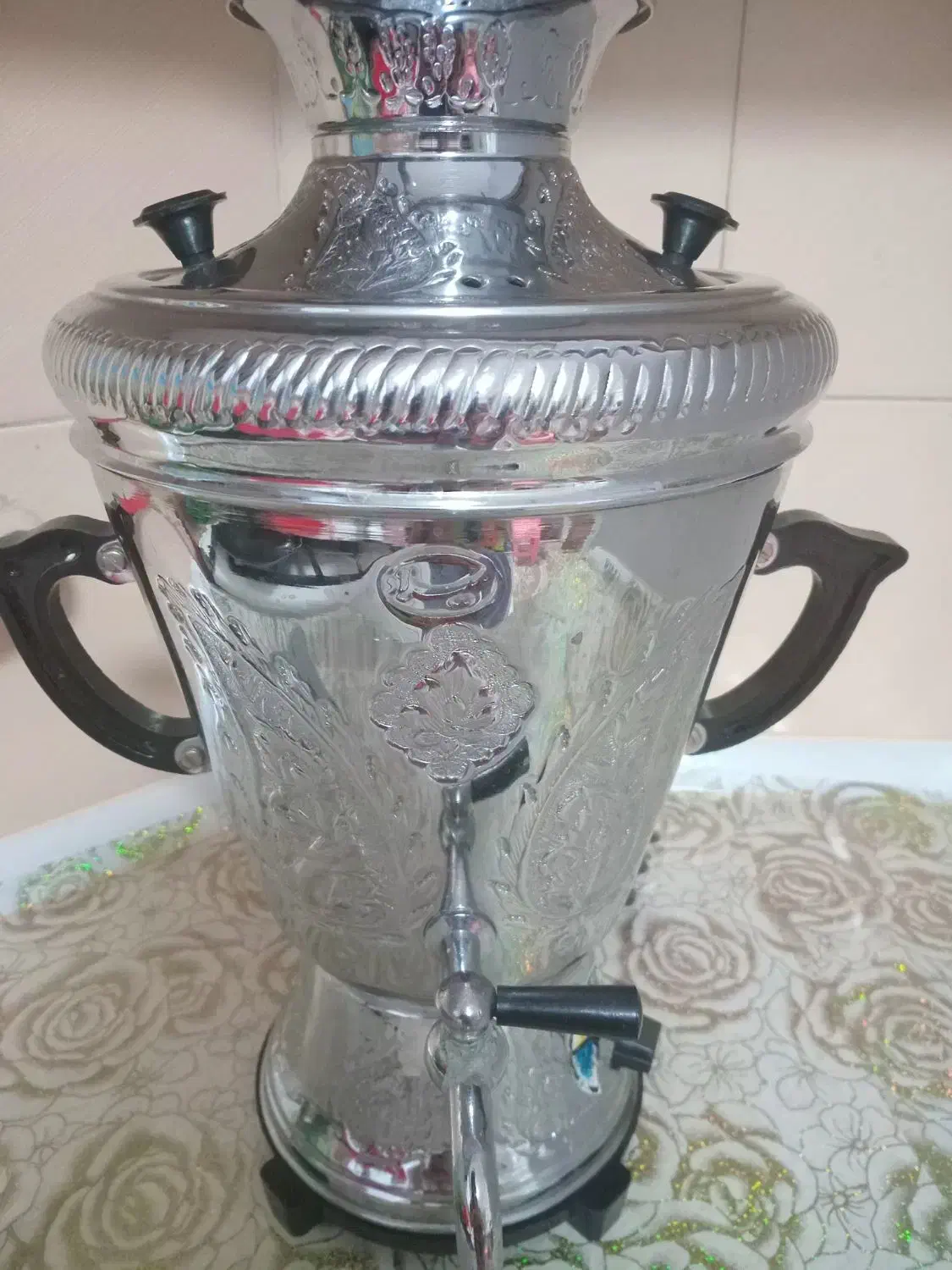 سماور برقی قلمزنی|سماور، چایساز، قهوهساز|فولادشهر, C8|دیوار