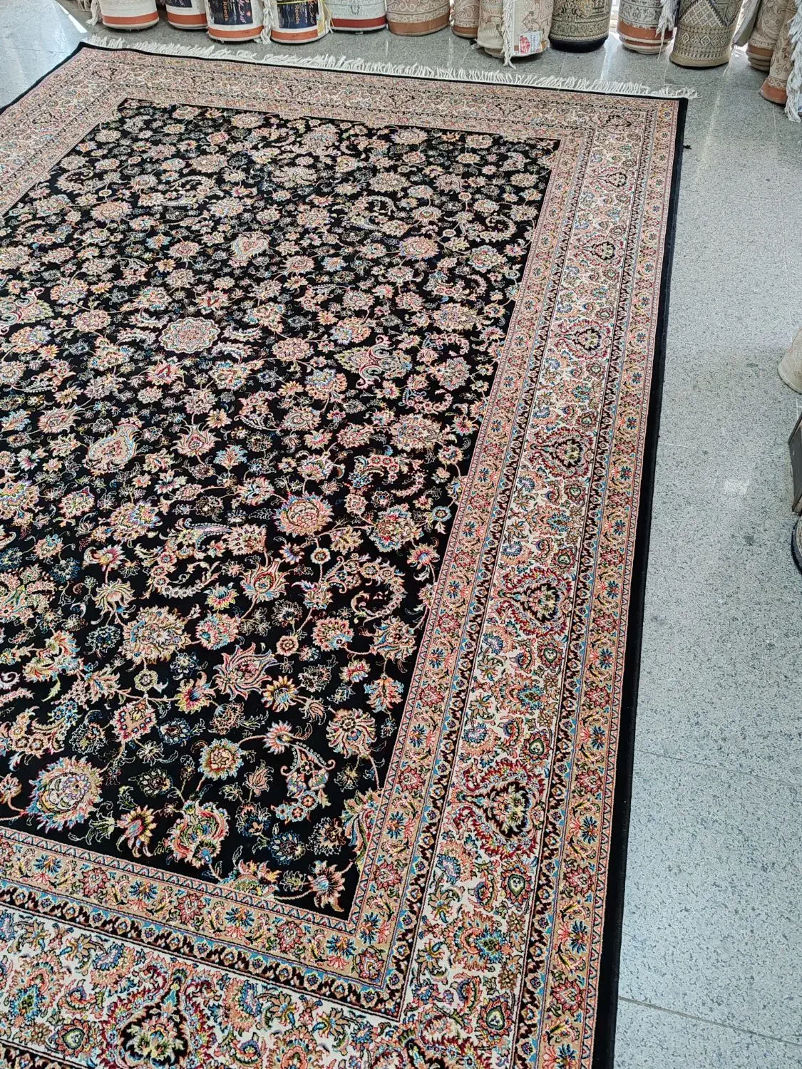 4تخته فرش 9متری افشان  سورمه ای گل ریز|فرش|قم, نیروگاه|دیوار