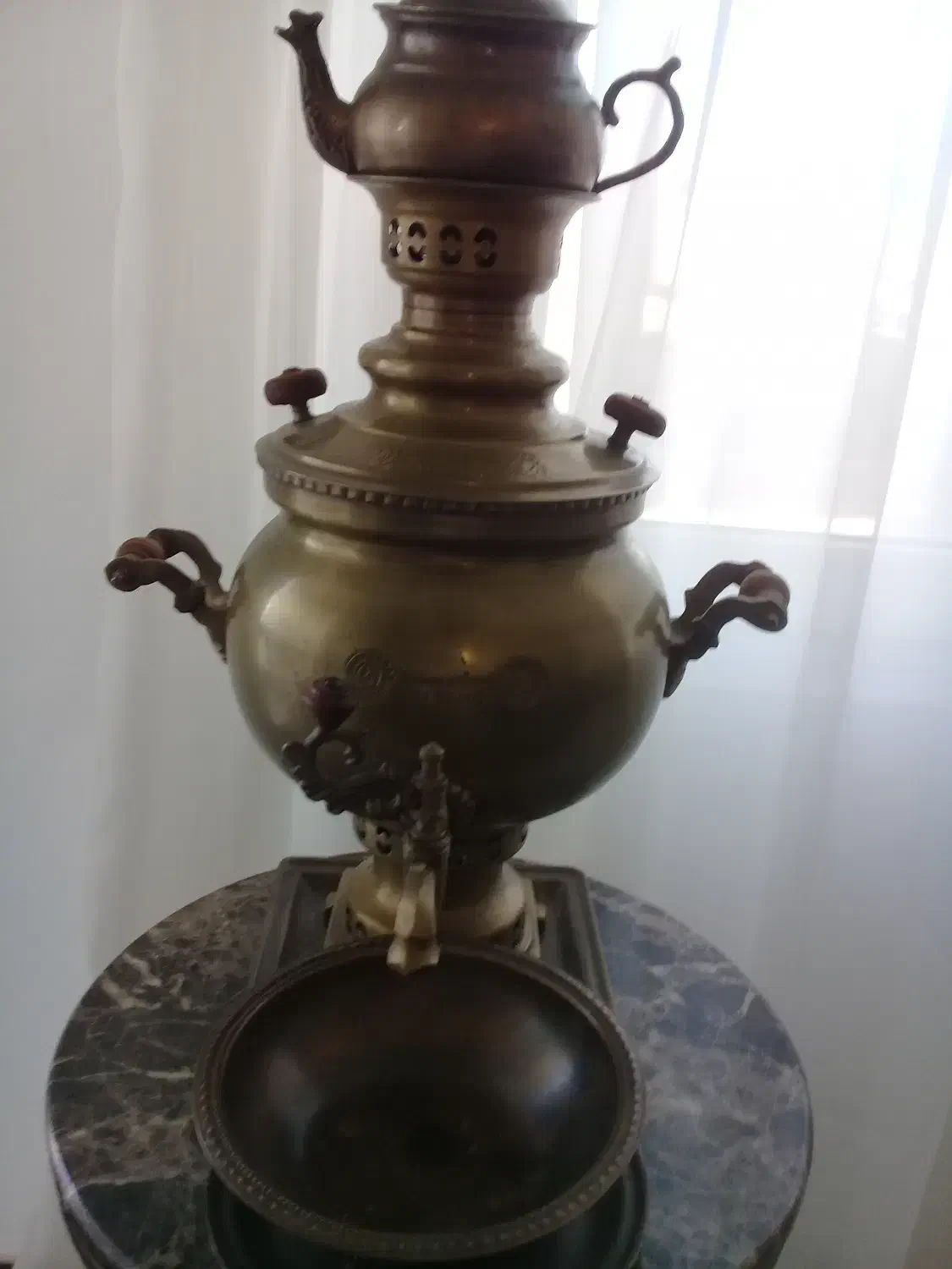 سماور زغالی برنج(برند الوند اصلی)|کلکسیون اشیاء عتیقه|نوشهر, |دیوار