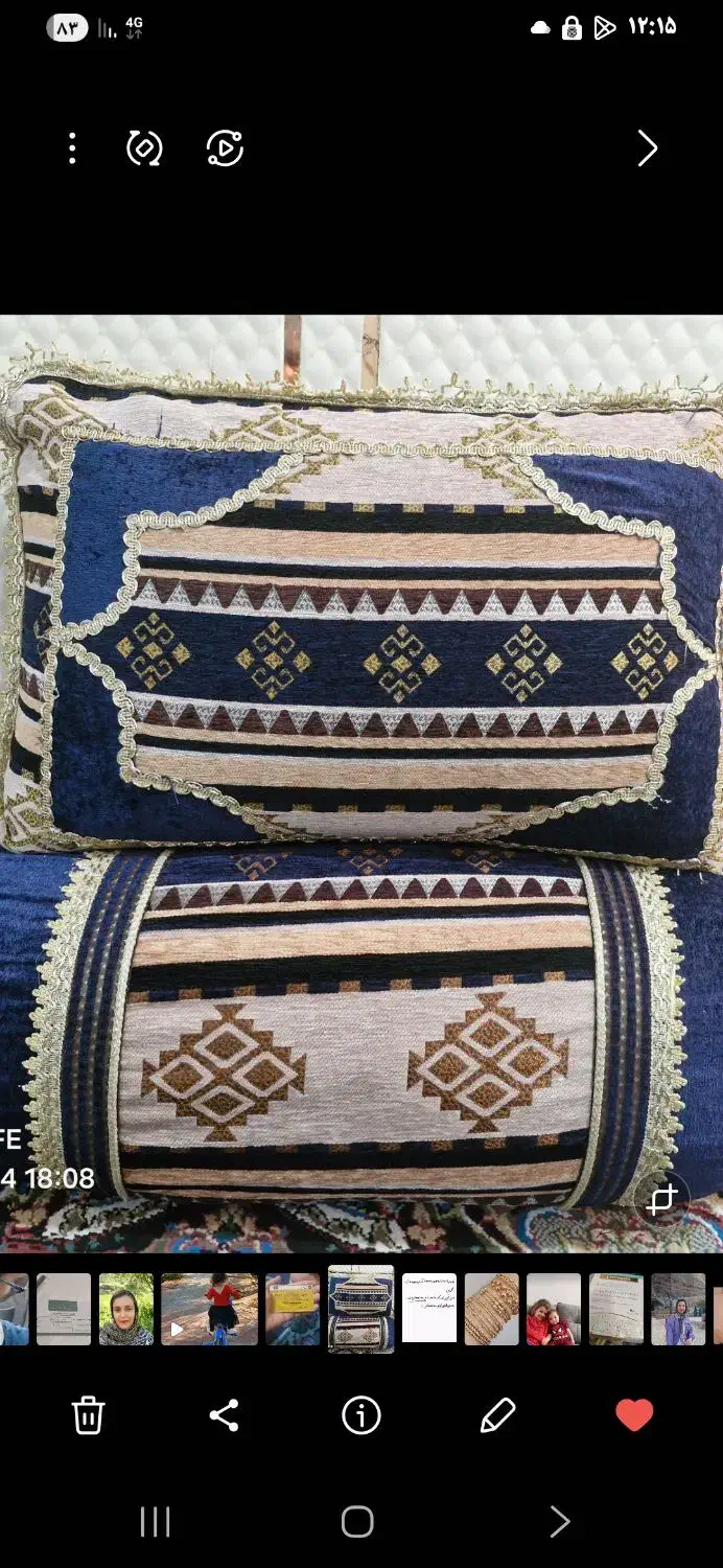 6بالشت با 6پشتی گل پر نونو|پشتی|عسلویه, |دیوار