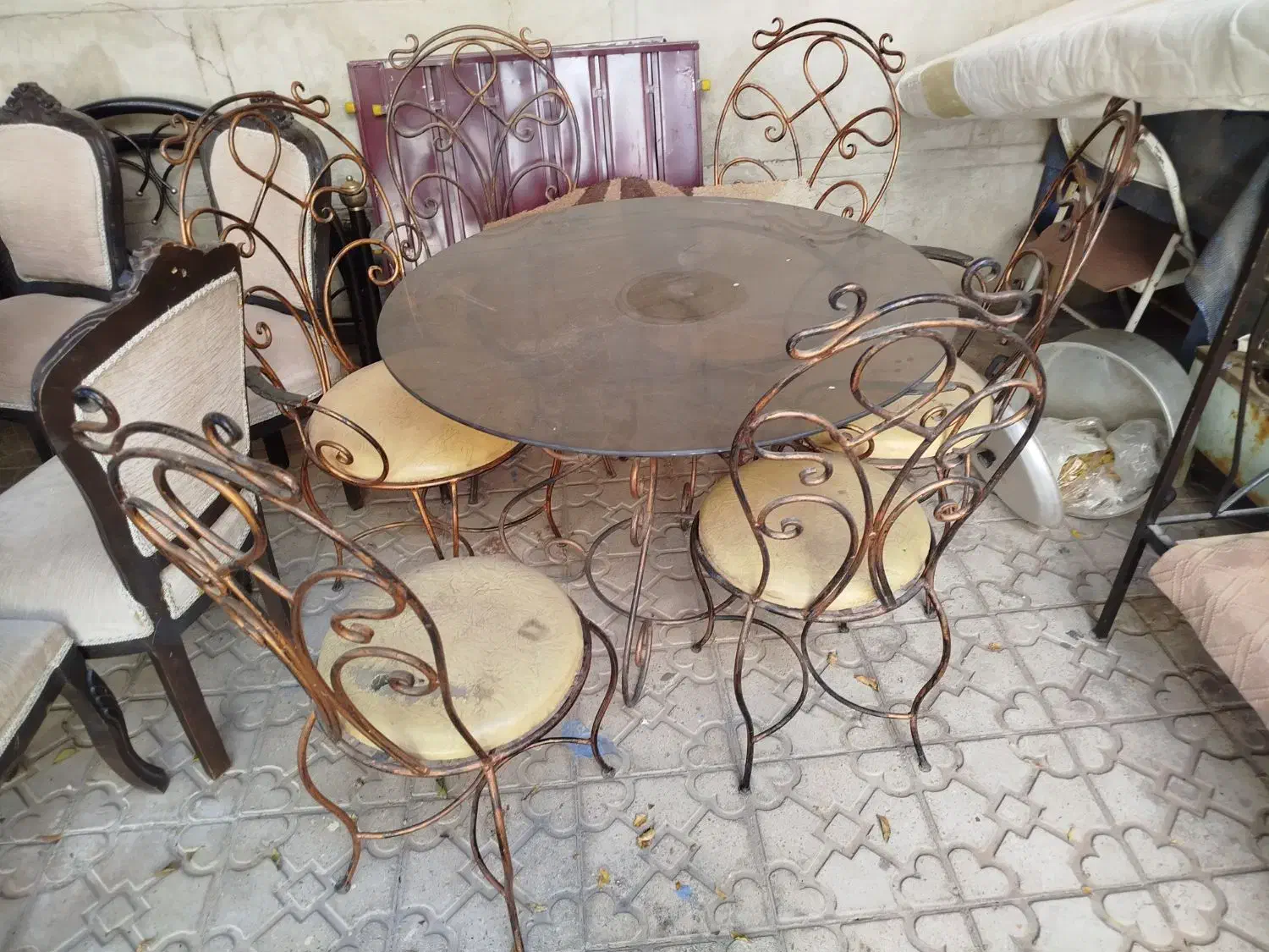 میز و صندلی فرفوژه|مبلمان خانگی و میز عسلی|یزد, |دیوار