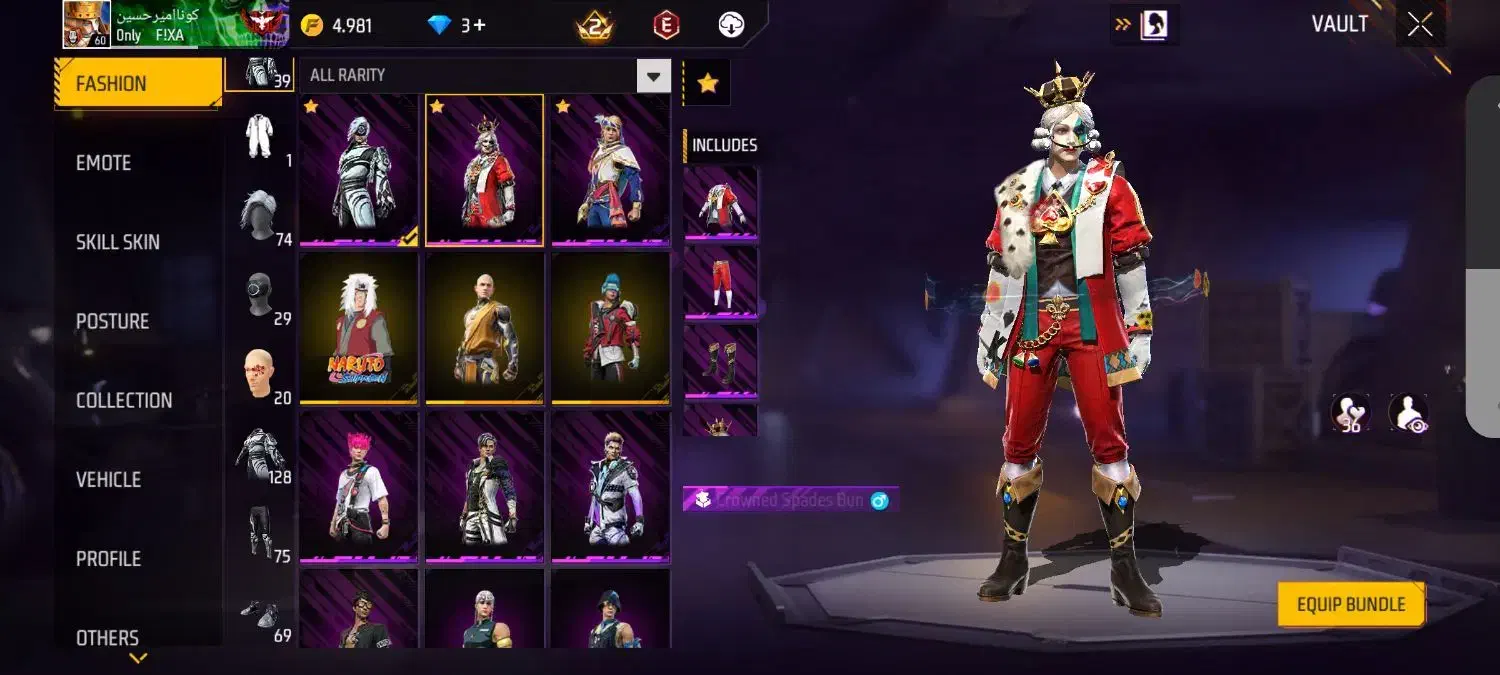 اکانت فری فایر طاق|کنسول، بازی ویدئویی و آنلاین|بیستون, |دیوار