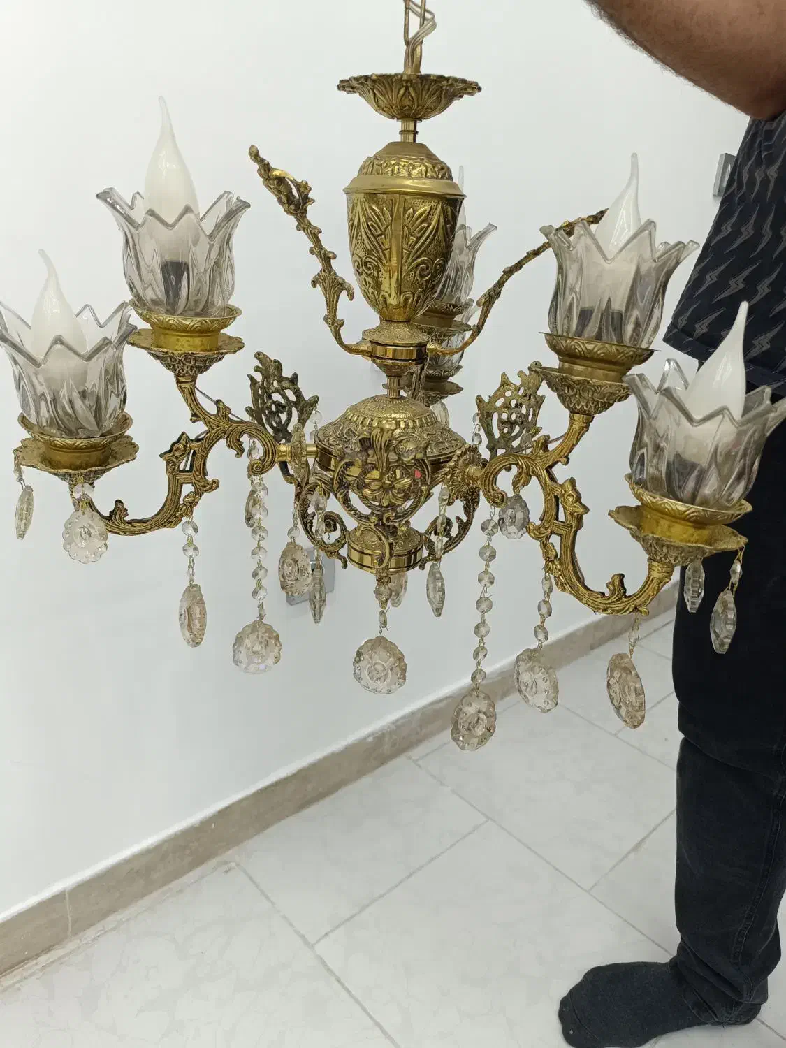 لوستر برنجی|لوستر و چراغ آویز|پرند, فاز ۴|دیوار