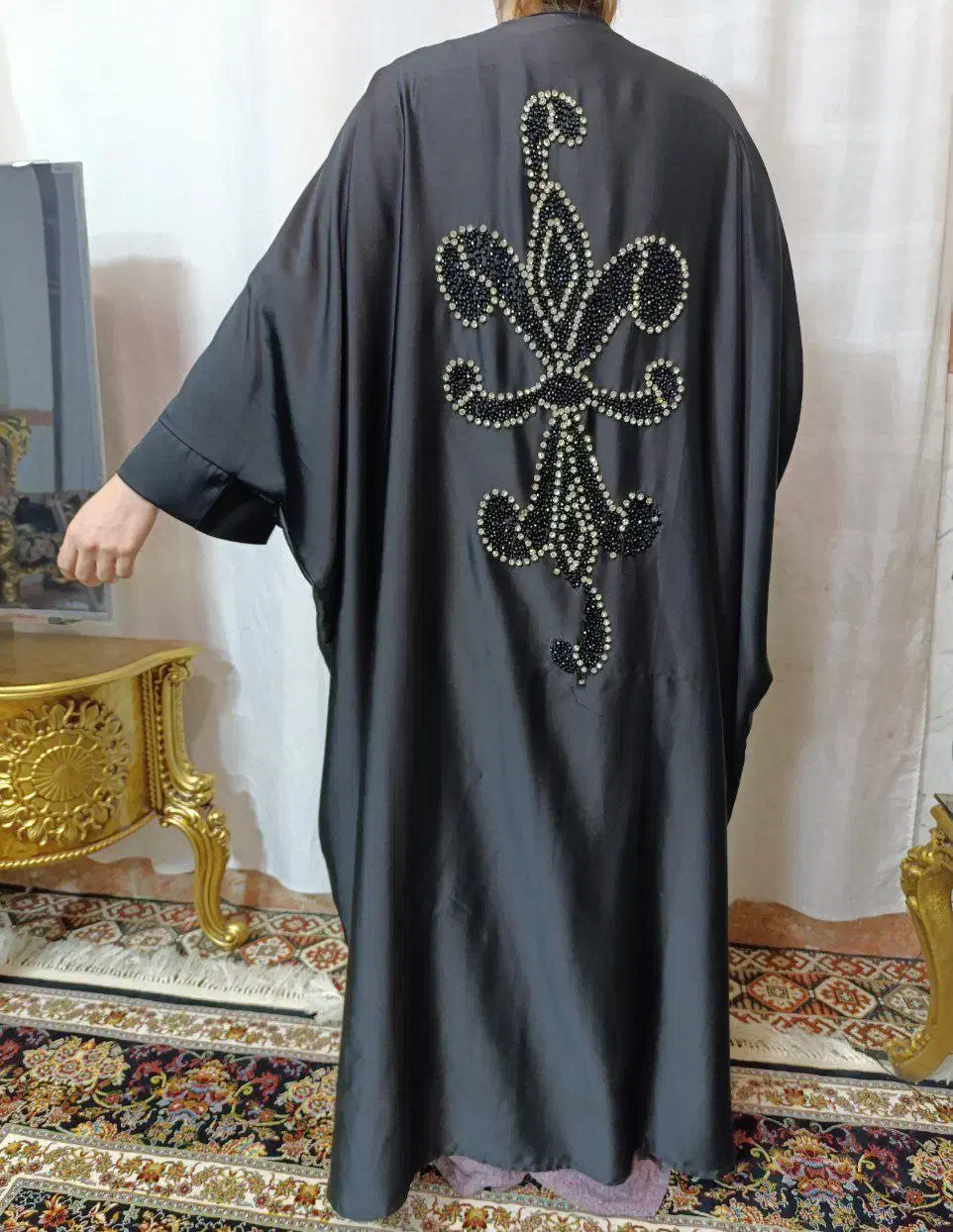 مانتو عابایی جنس ساتن اصلی|لباس|جوانرود, |دیوار