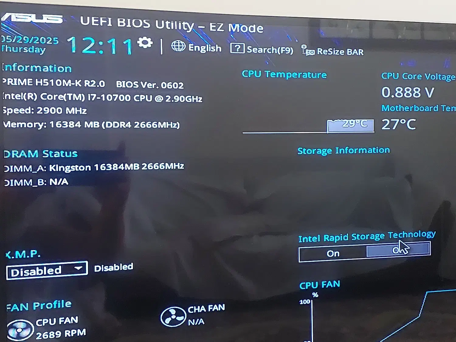 باندل CPU i7 10700 مادربرد ایسوس H510M-k|قطعات و لوازم جانبی رایانه|تهران, نیروی هوایی (پیروزی)|دیوار