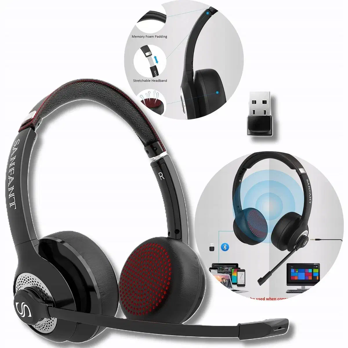 هدست بی سیم ادرای یا منشی Sanfant EH03|قطعات و لوازم جانبی رایانه|تهران, تهران‌نو|دیوار