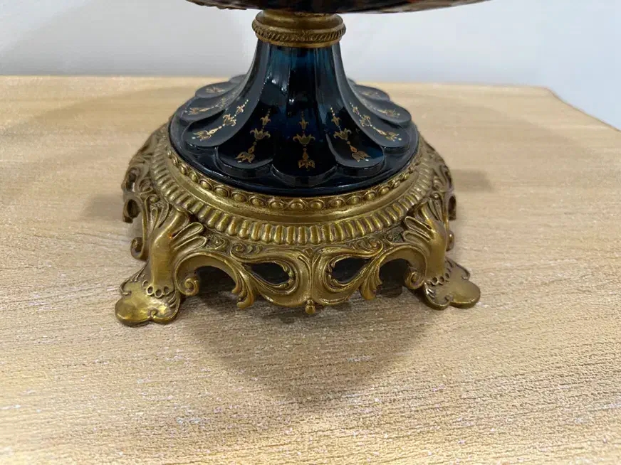 کریستال پایه برنز گلدکیش|ظروف سرو و پذیرایی|تهران, آبشار|دیوار