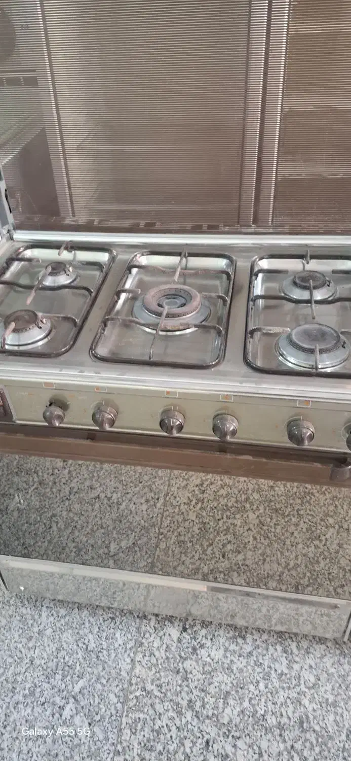 گاز فردار پنج شعله استیل تمیز|اجاق گاز و لوازم برقی پخت‌وپز|تهران, جوادیه تهرانپارس|دیوار