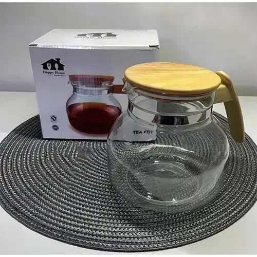 قوری پیرکس درب چوبی بامبو|قوری، کتری، قهوهساز دستی|مشهد, شهرک بهارستان|دیوار