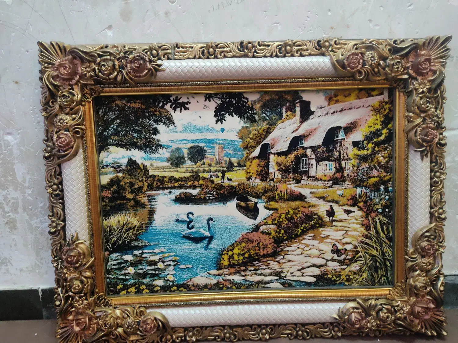 دو عدد قاب دیواری|تابلو فرش|دوگنبدان, |دیوار