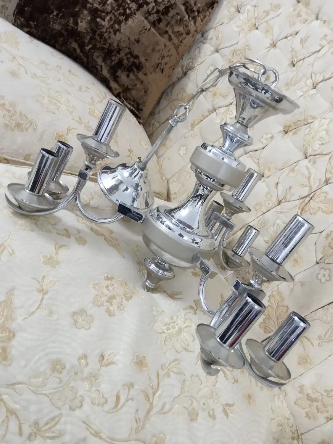 لوستر استیل مهر افروز|لوستر و چراغ آویز|مشهد, شهرآرا|دیوار