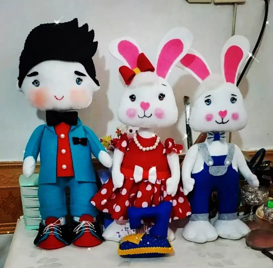 عروسک نمدی دستساز|صنایع دستی و سایر لوازم تزئینی|خرمشهر, |دیوار