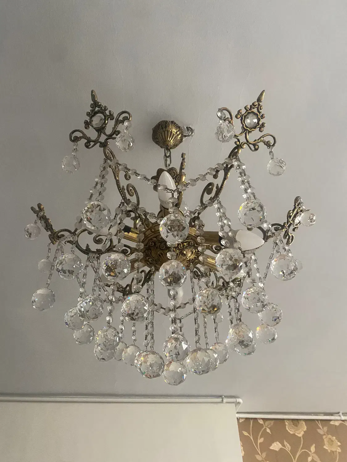 لوستر ۶ شاخه برنج|لوستر و چراغ آویز|تهران, سازمان برنامه جنوبی|دیوار