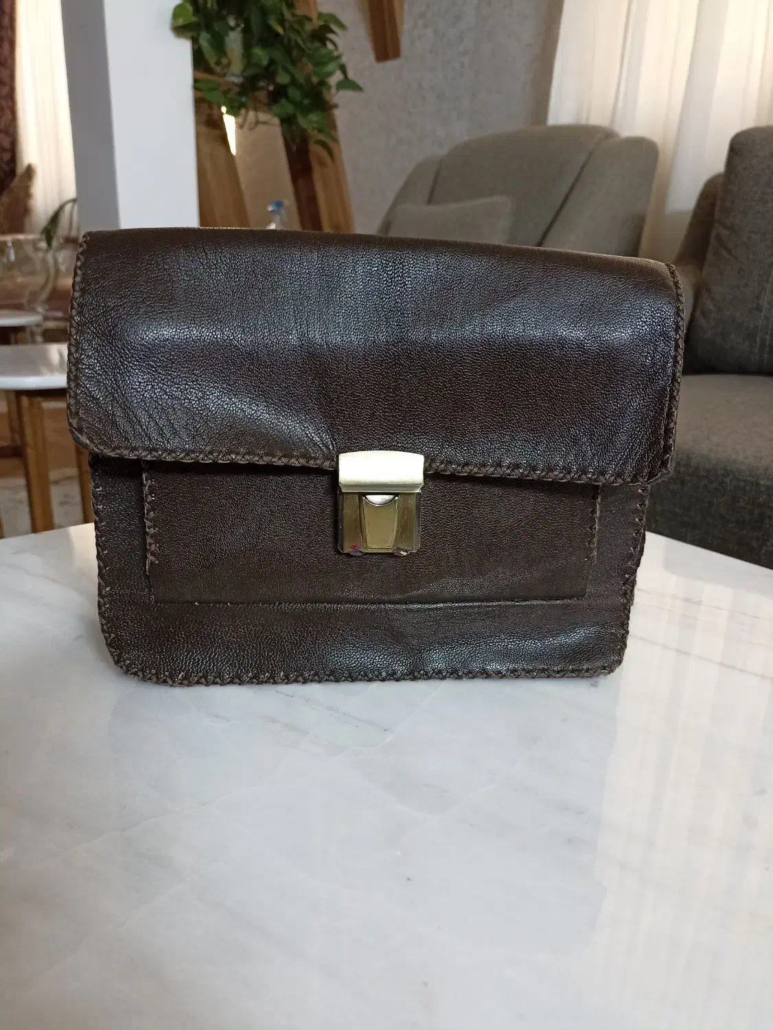 کیف دستی مردانه دست دوز چرم طبیعی|کیف، کفش، کمربند|مشهد, هنرستان|دیوار