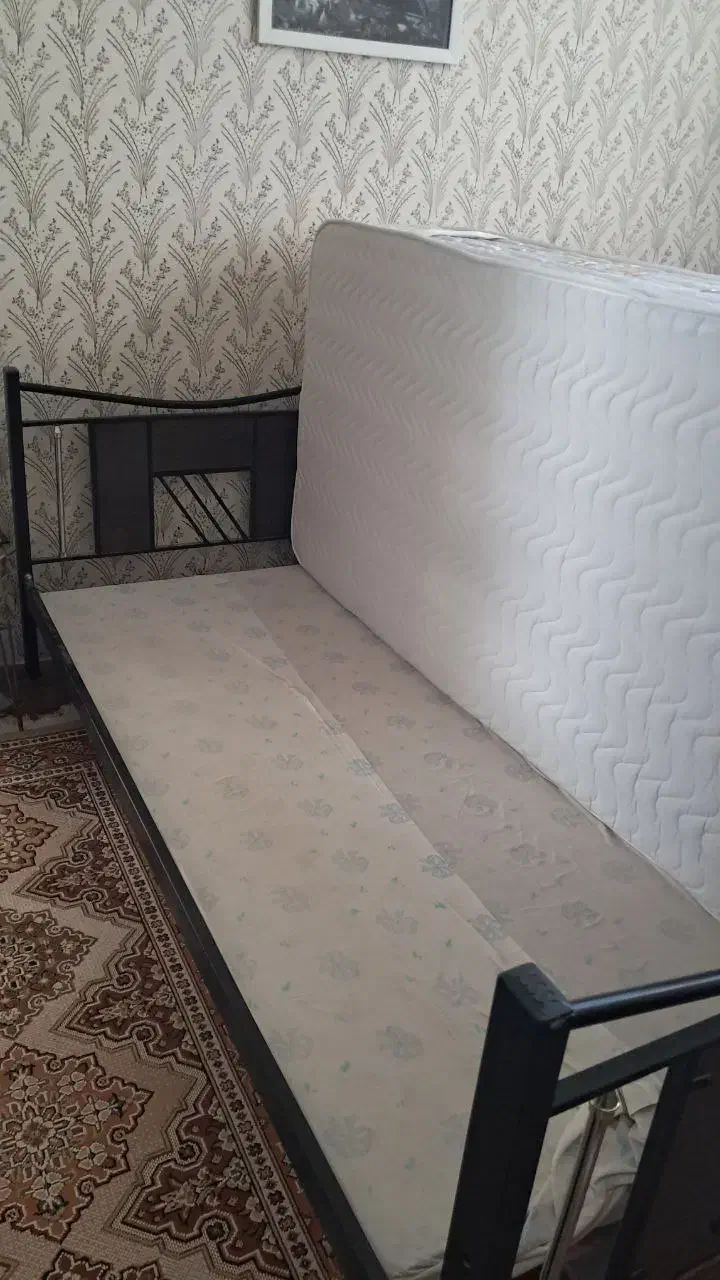 تخت یک نفره فلزی  و خوشخواب|تخت و سرویس خواب|قوچان, |دیوار