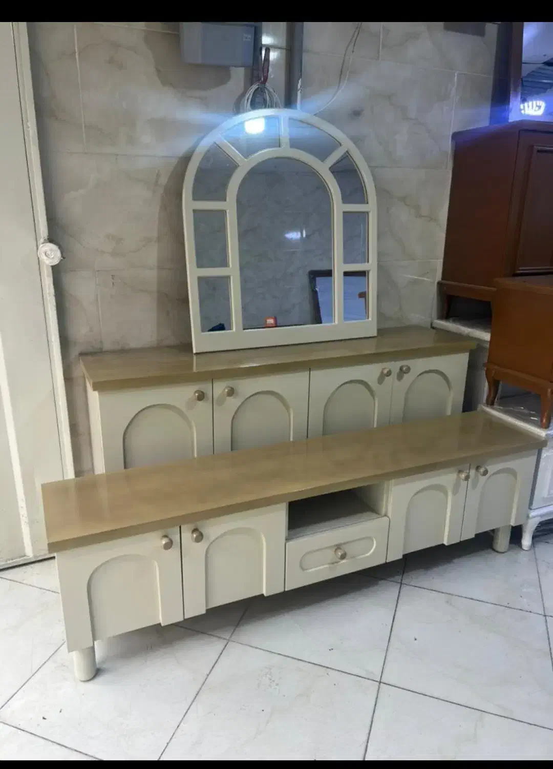 میز و کنسول ست کار چوب و کامل ام دی اف|مبلمان خانگی و میز عسلی|دورود, |دیوار