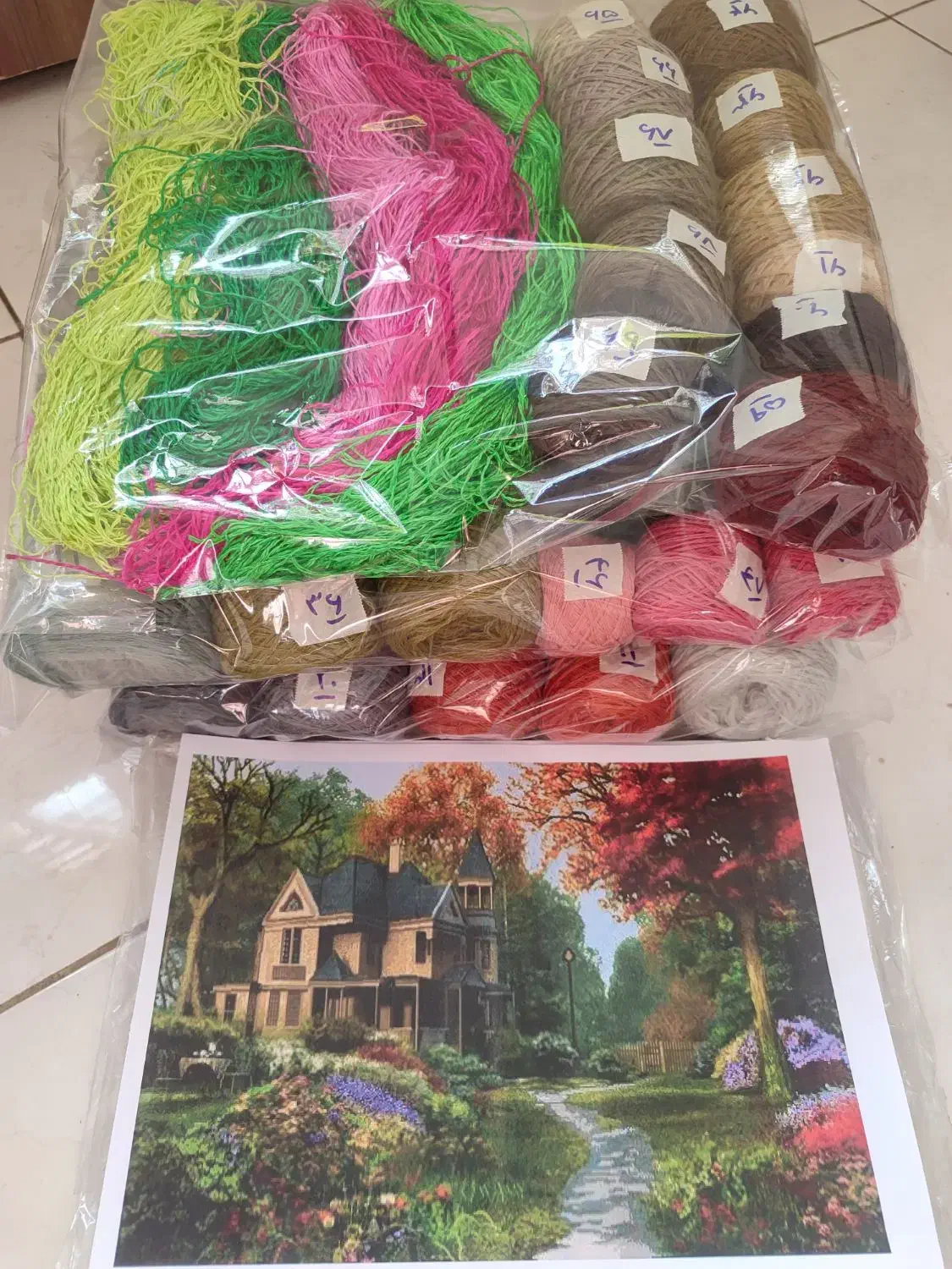 نخ و نقشه با دار قالی کلبه آرامش آماده بافت|صنایع دستی و سایر لوازم تزئینی|تهران, افسریه جنوبی|دیوار