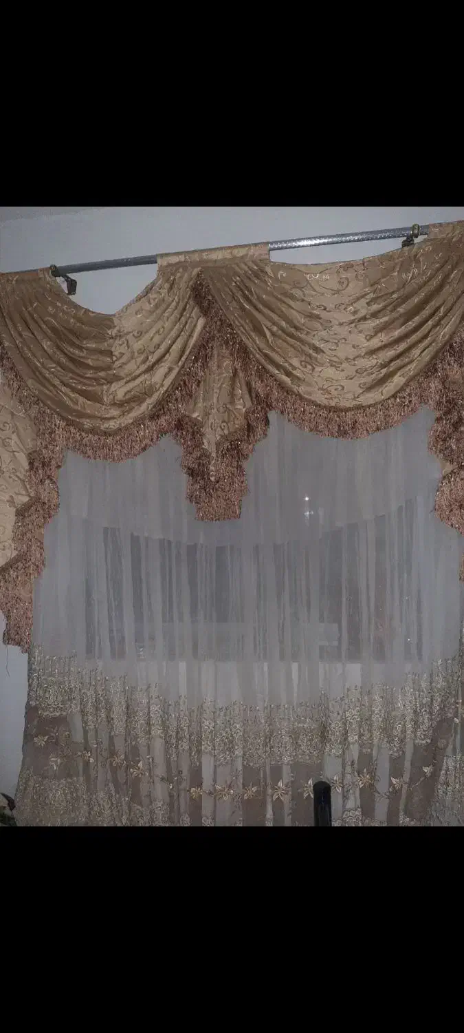 پرده با والن 2 عدد|پرده، رانر، رومیزی|آستانه اشرفیه, |دیوار