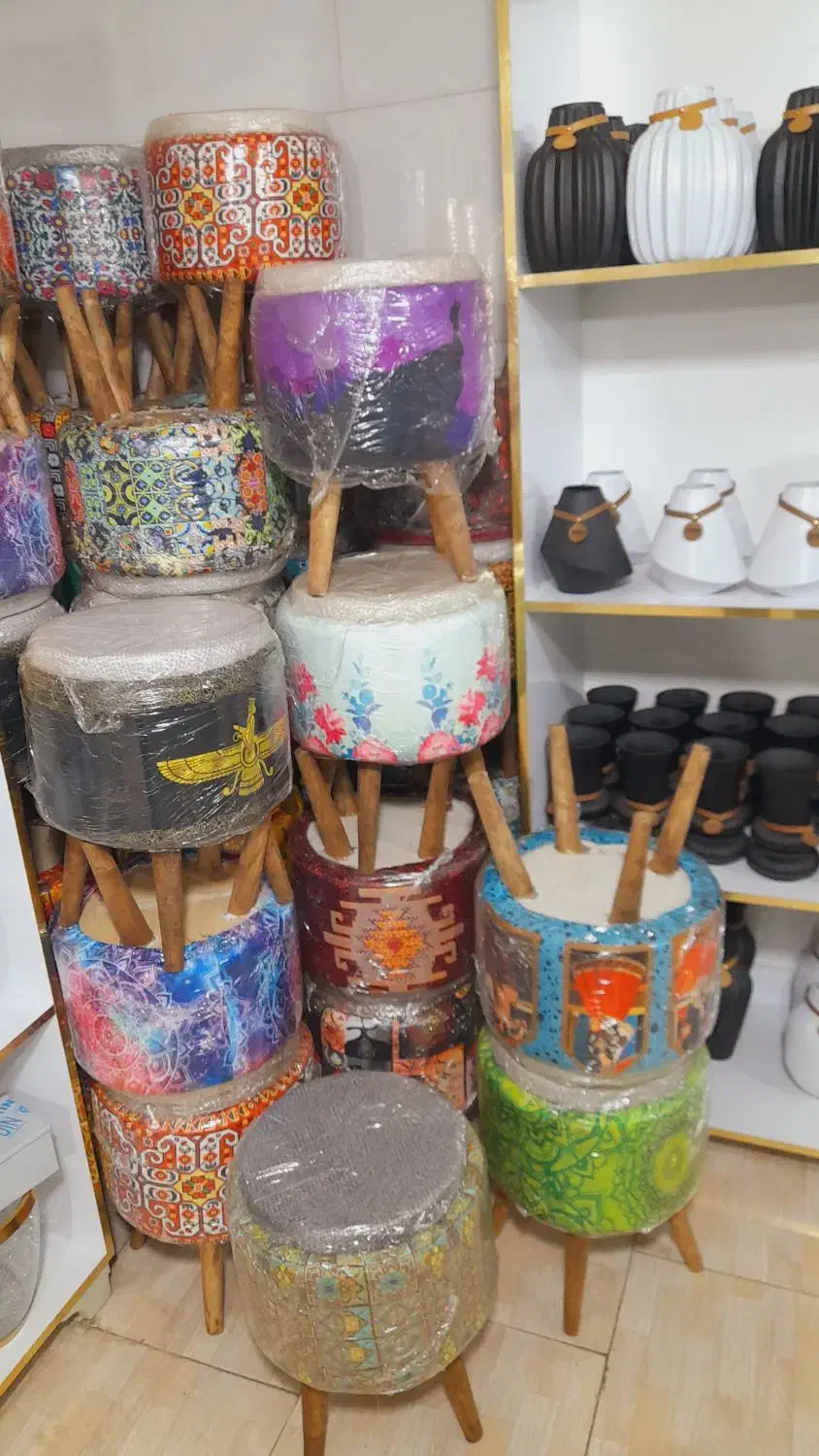 پاف های پایه چوب شیک اک|صندلی و نیمکت|قم, شهرک فاطمیه|دیوار