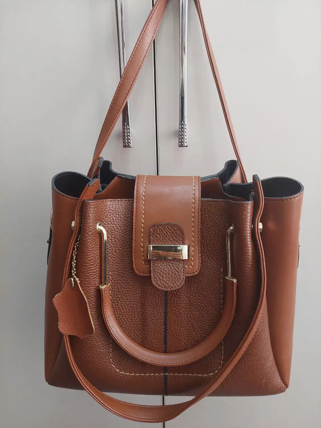 کیف چرم مجلسی زنانه بسیار شیک و جا دار|کیف، کفش، کمربند|رباط‌کریم, رباط‌کریم|دیوار